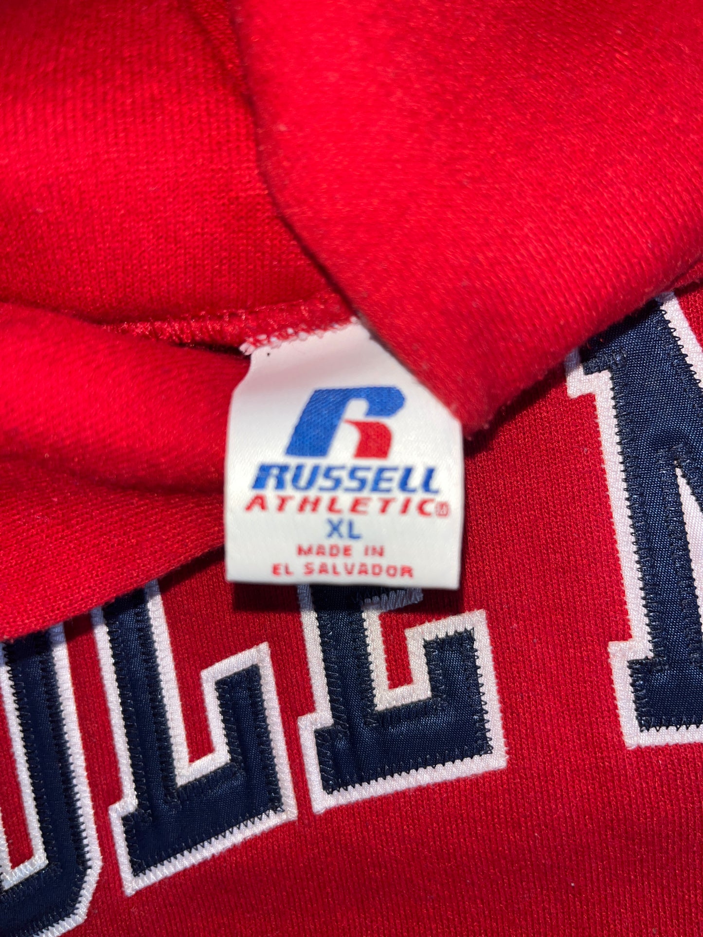 Russell Athletics Ole Miss Red College Hooded Sweatshirt - XLarge - 25" x 26.5"