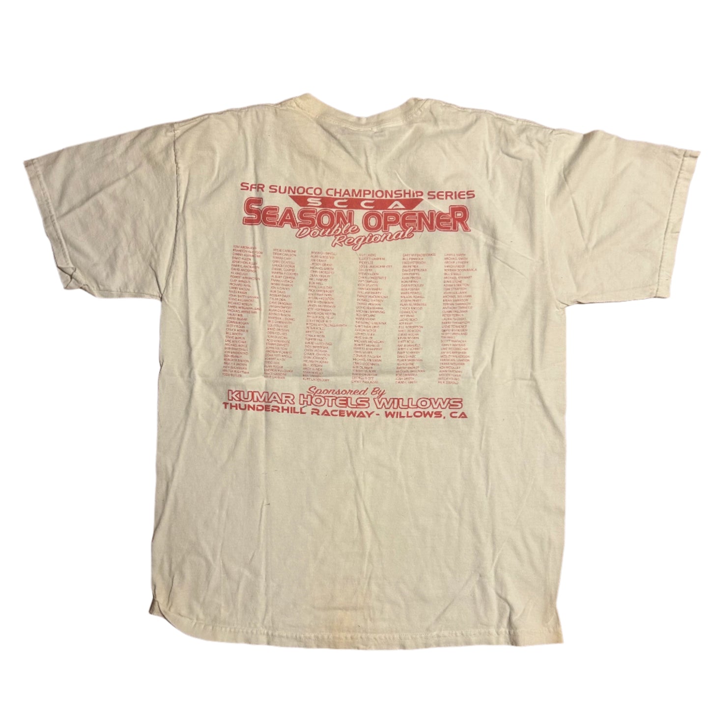 2010 San Francisco Sports Car Club Thunderhill Raceway SCCA California Tshirt - Medium - 21” x 27.5”