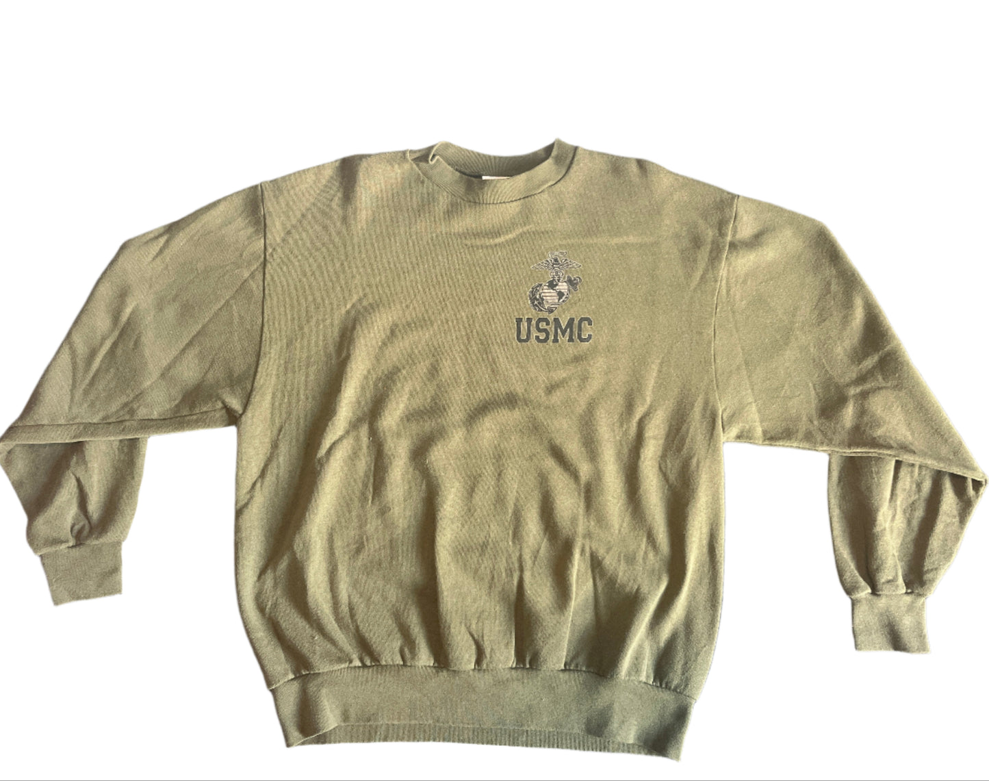 USMC Military Crewneck Sweatshirt - Medium - 21" x 25"