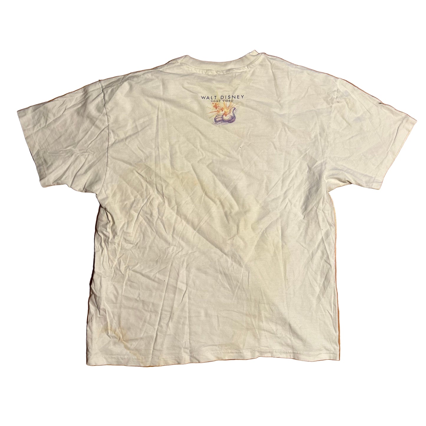 90’s Hanes Beefy T Walt Disney Home Video Magic Wizard Mickey White Tshirt - Large - 22” x 27.5”