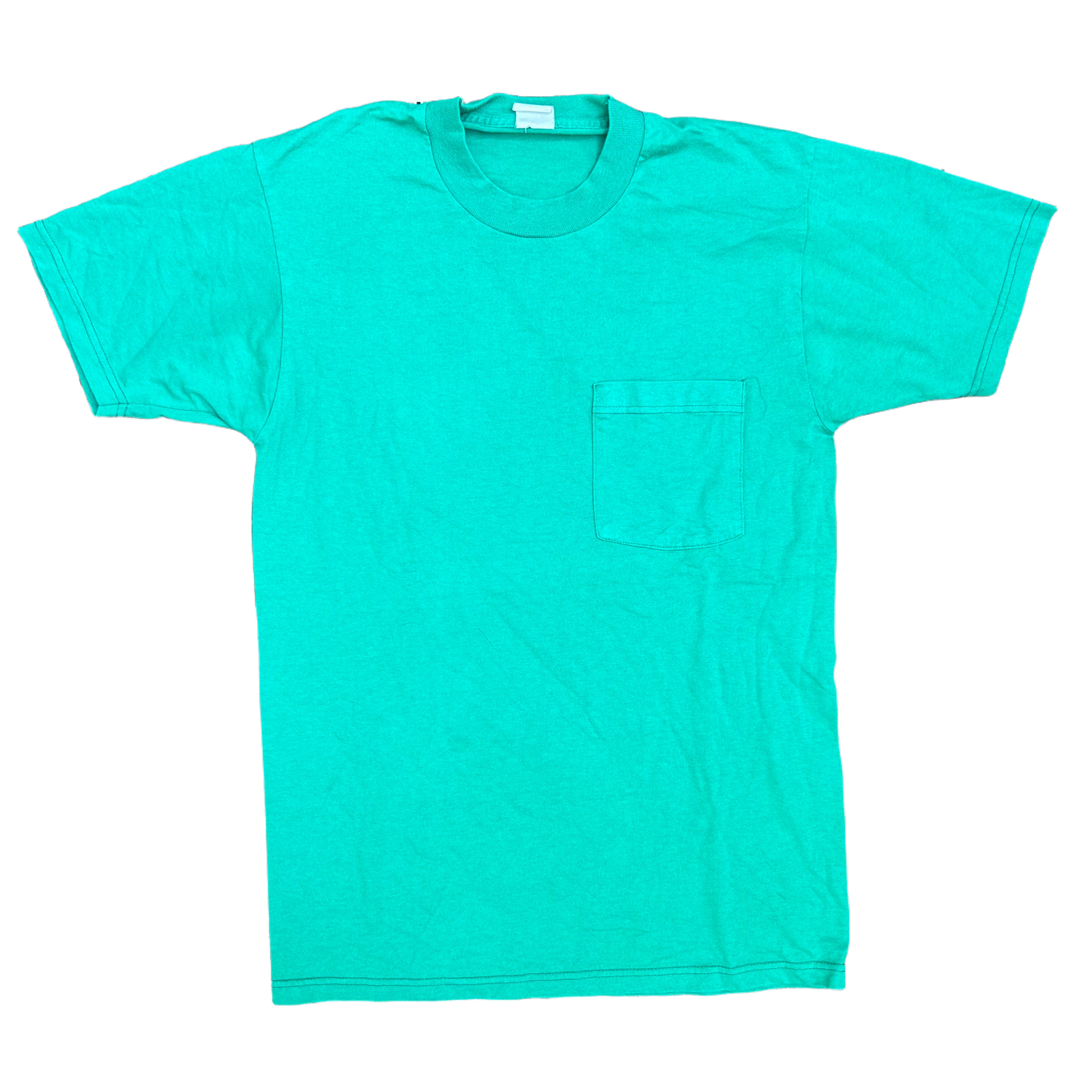 90’s FOTL Green Blank Pocket Tshirt - Small - 18” x 28”