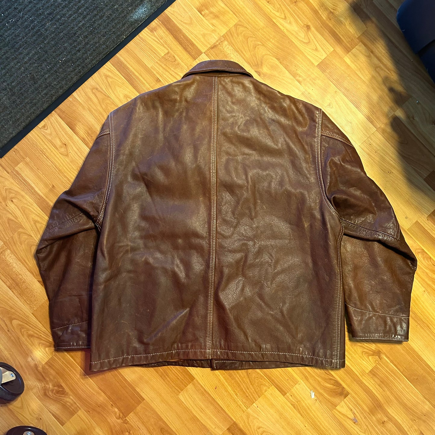 90's Red Wing Leather Jacket Coat - XLarge - 25” x 28”