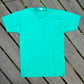 90’s FOTL Green Blank Pocket Tshirt - Small - 18” x 28”