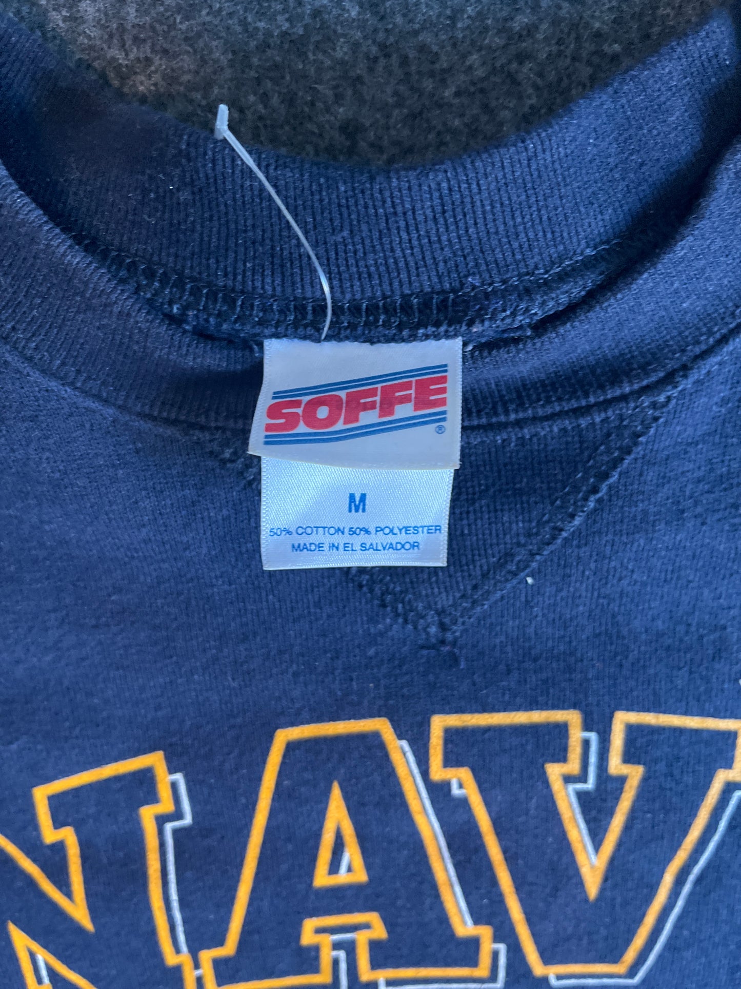 Soffee Navy Sister Crewneck Sweatshirt - Medium - 21.5" x 25"