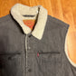 Levi's Sherpa Vest Fleece Lined Denim Button Up Jean Jacket - XLarge - 24” x 28”