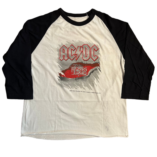 2004 AC/DC Razors Edge Tour Velvet Revolver Anthill Trading Raglan Shirt - Medium - 20” x 27”