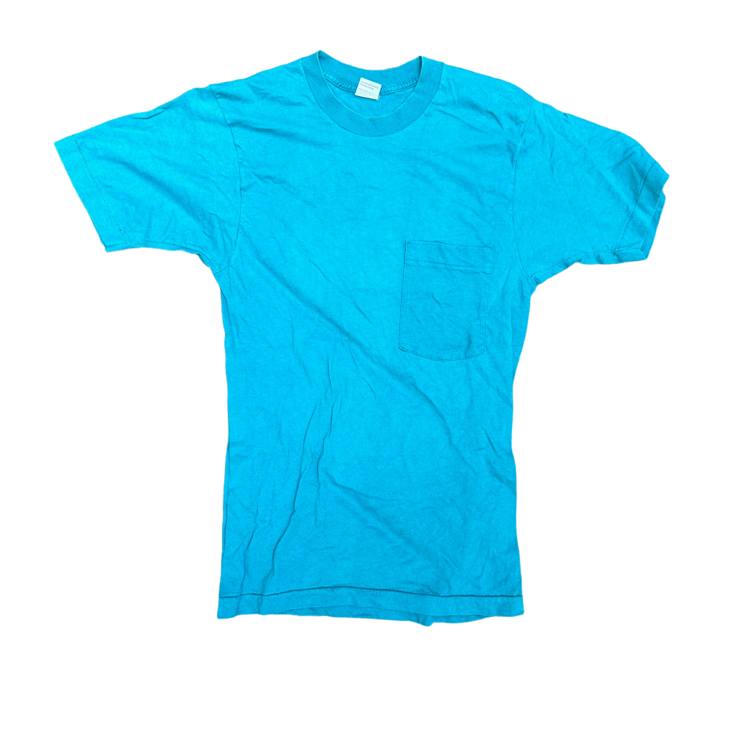 90’s BVD Turquoise Blank Pocket Tshirt - XSmall - 16” x 28”