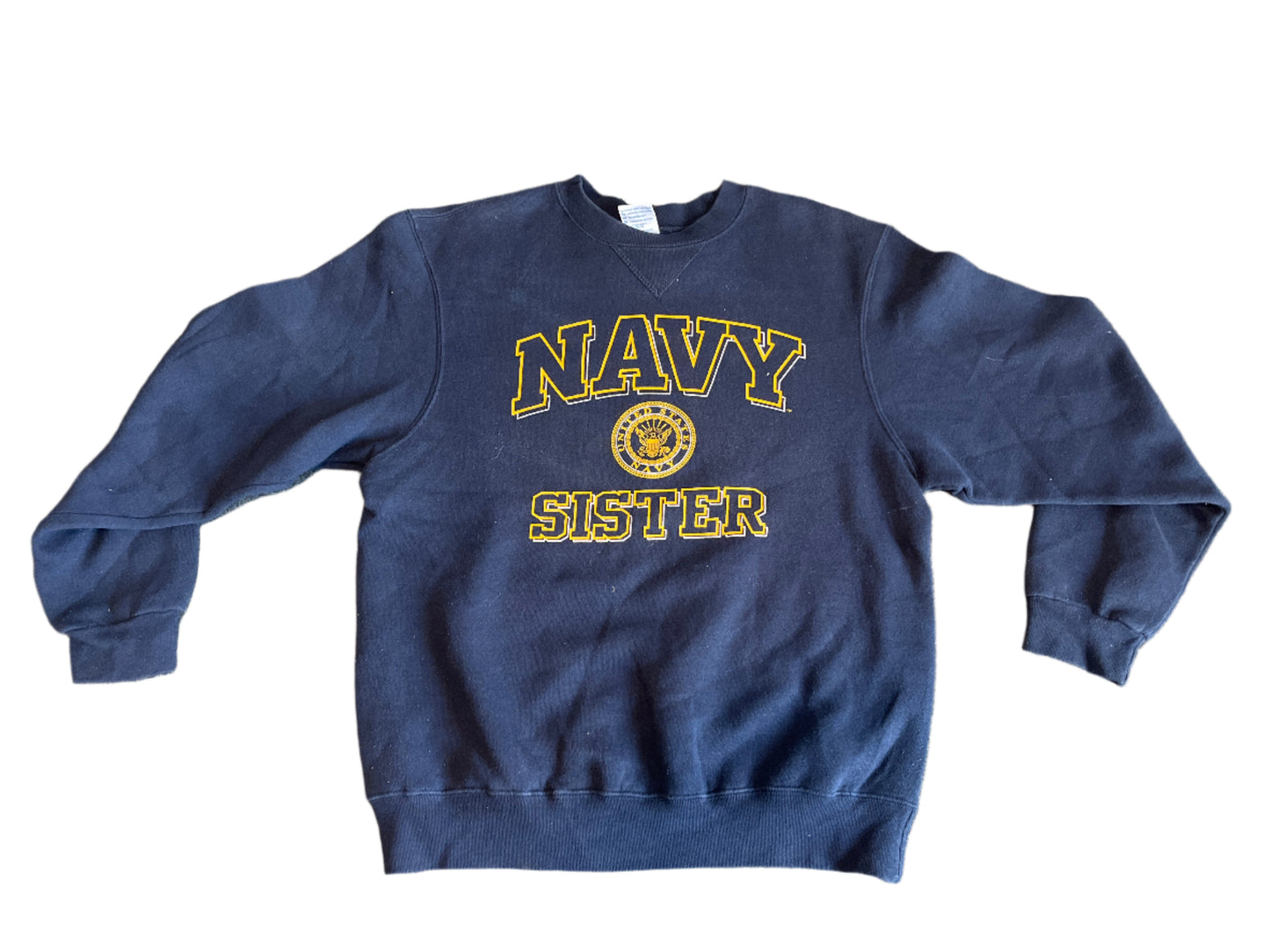 Soffee Navy Sister Crewneck Sweatshirt - Medium - 21.5" x 25"