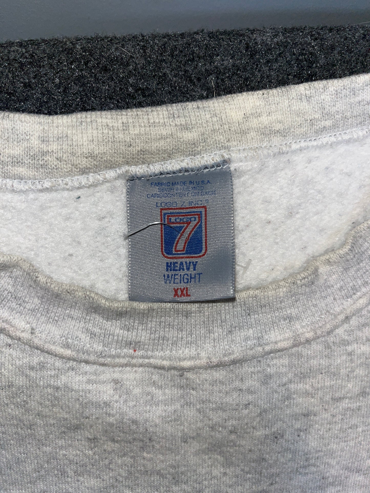 00's 7Logo Capitals Hockey Grey Crewneck Sweatshirt - XLarge - 26" x 30"