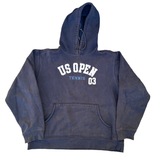 00’s 2003 US Open Tennis Hooded Sweatshirt - Boxy Medium - 21" x 21.5"