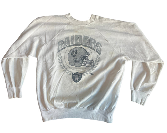 80/90's Signal MegaFleece Raiders NFL Crewneck Sweatshirt - Medium - 21.5" x 24"