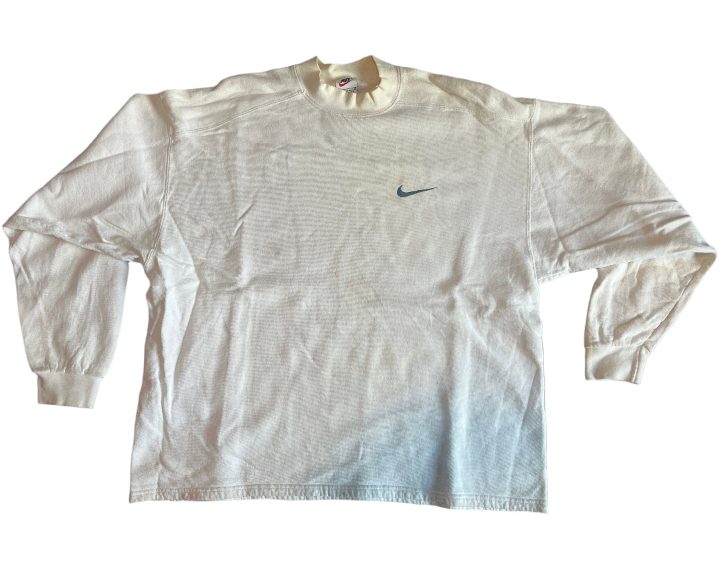 90's Nike Mini Swoosh Crewneck Sweatshirt - XLarge - 24" x 27.5"