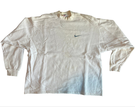 90's Nike Mini Swoosh Crewneck Sweatshirt - XLarge - 24" x 27.5"