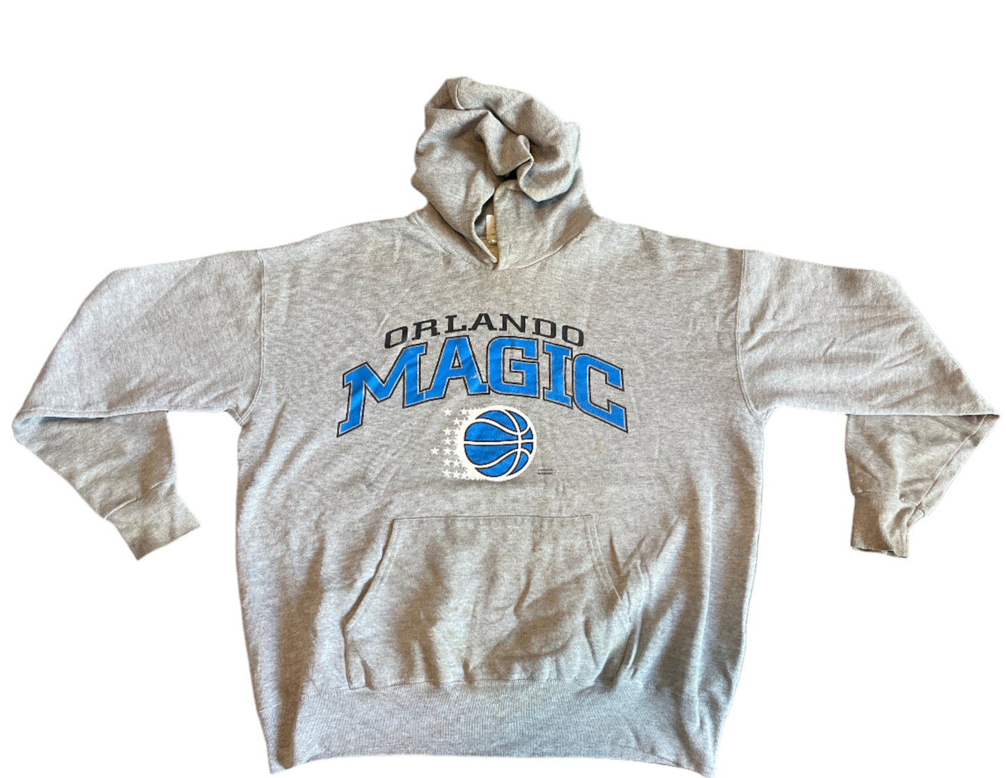 90's Lee Sport Orlando Magic NBA Hooded Sweatshirt - XLarge - 26" x 25.5"