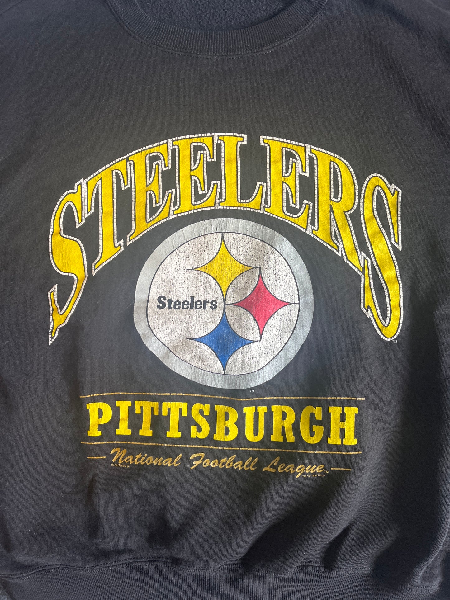 90's CSA Pittsburgh Steelers NFL Crewneck Sweatshirt - XLarge - 26" x 25.5"