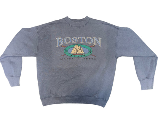 90's FOTL Boston Crewneck Sweatshirt - Large - 22.5" x 24"