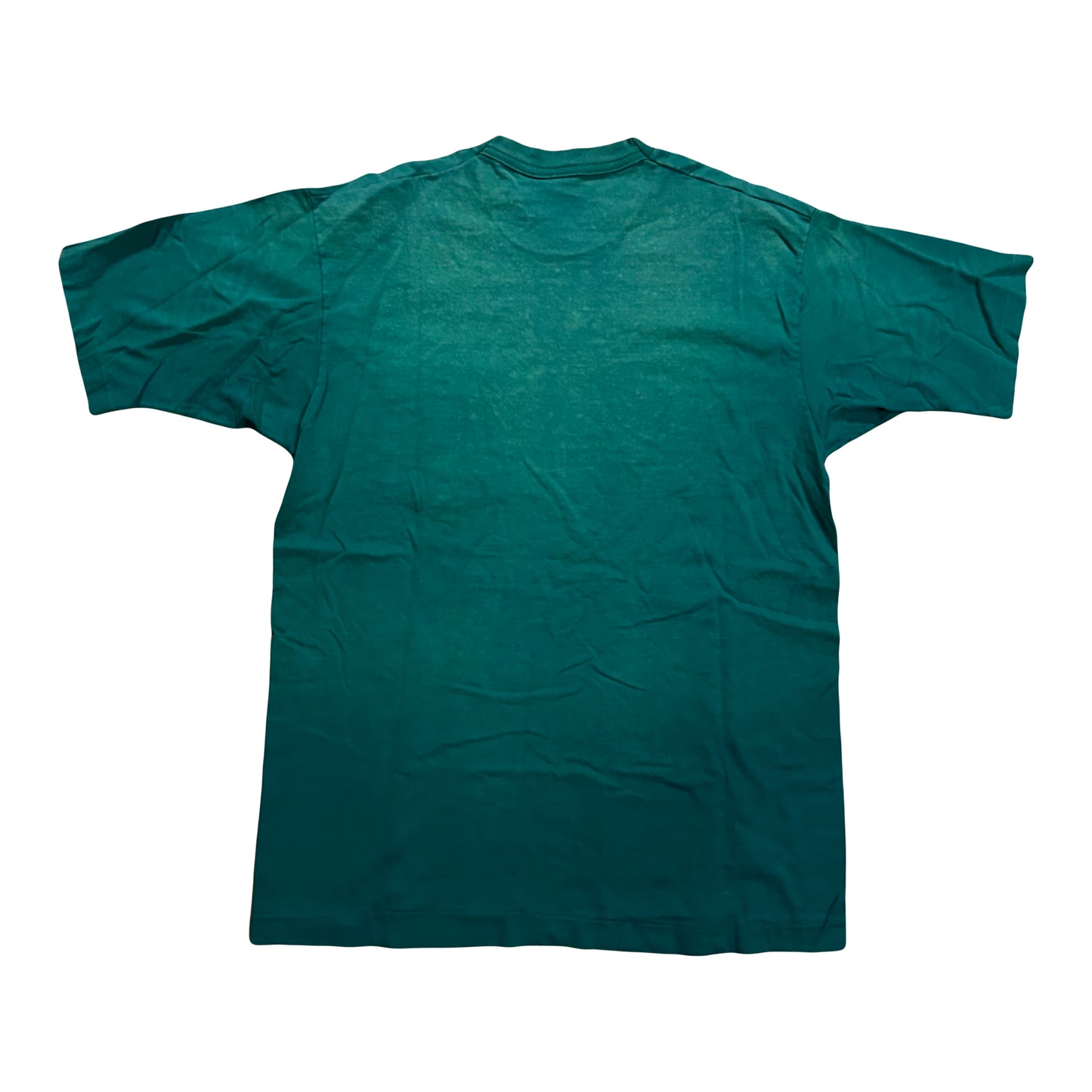 90’s FOTL Green Faded Blank Pocket Tshirt - Medium - 21” x 30”