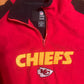 Kansas City Chiefs Quarter Zip Up Fleece Jacket - Large - 23” x 28”