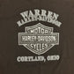 Harley Davidson Motorcycles Warren 2018 Cortland Ohio Skull Black Tshirt - Medium - 21.5" x 28"