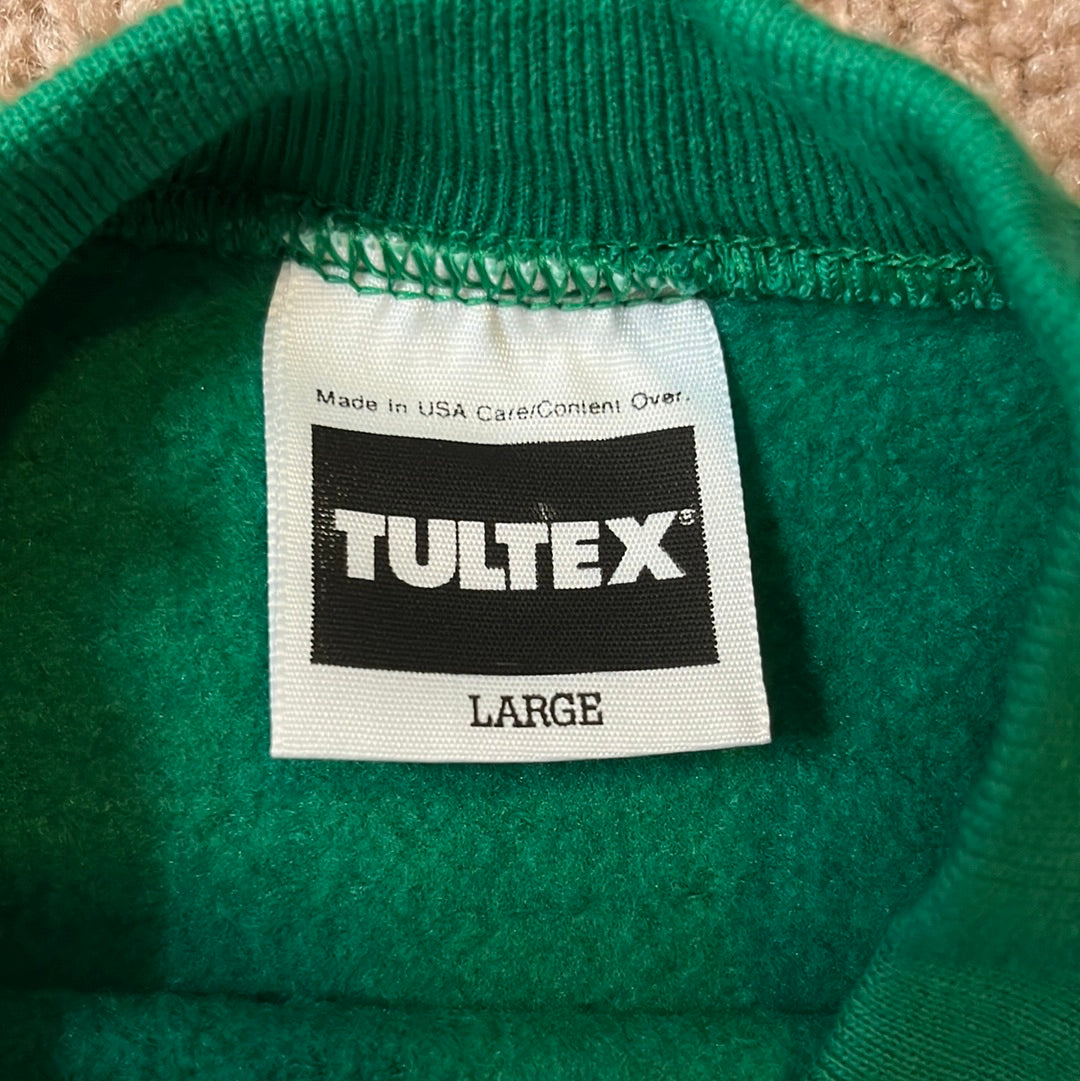 90’s Tultex Blank Green Crewneck Sweatshirt - Medium - 21” x 26.5”