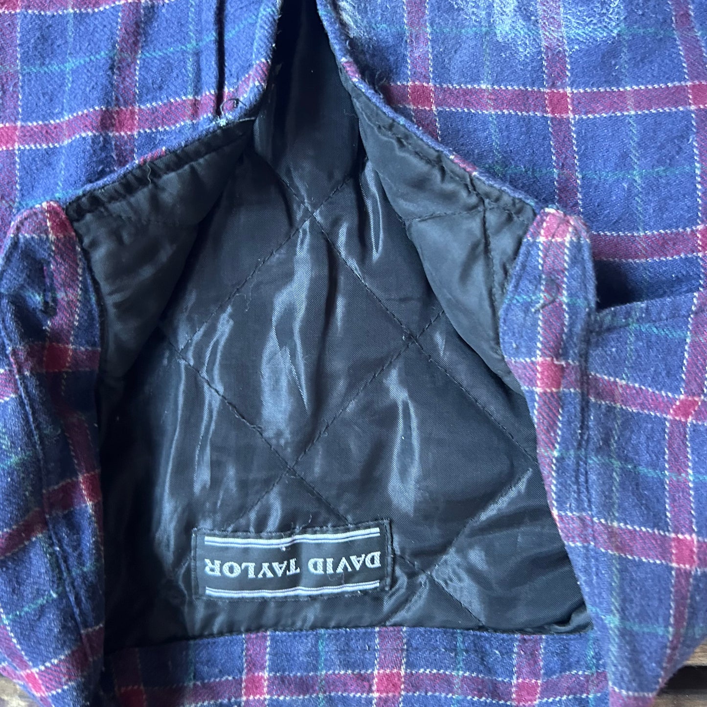 90/00’s David Taylor Distressed Painter Lined Flannel Overshirt - XLarge - 26” x 30”