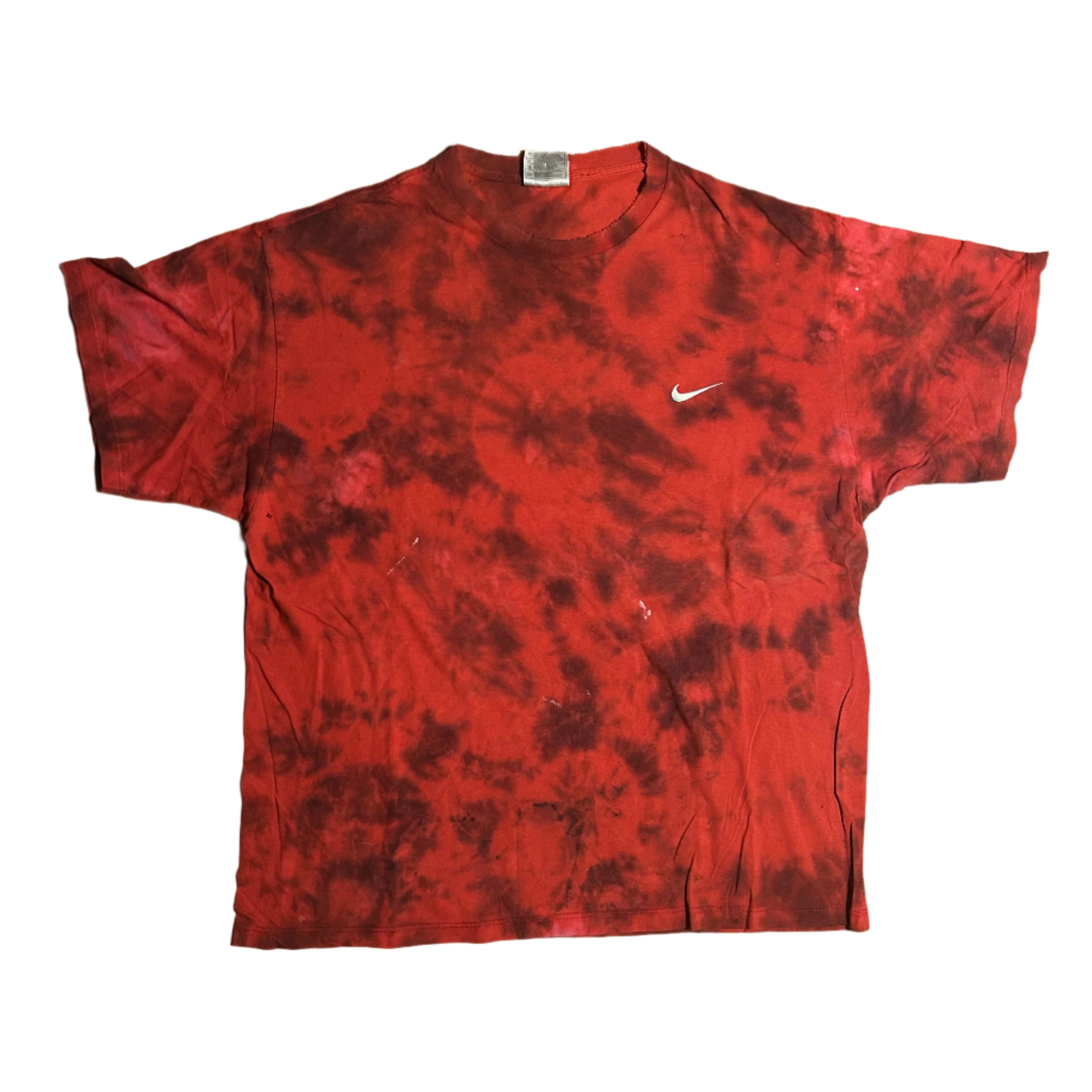 nike red tie dye shirt
