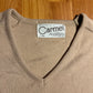 80’s Carmel V Neck Sweater - Medium - 20” x 24”