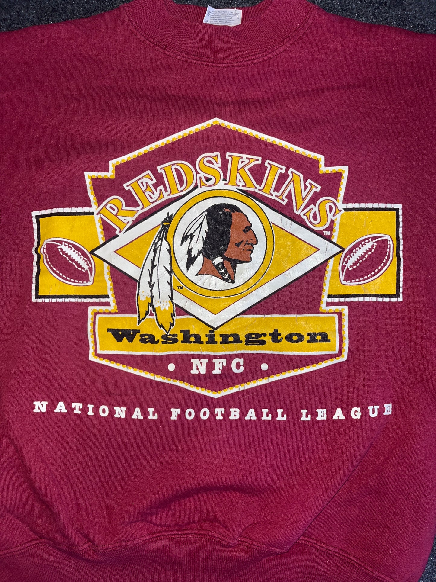 90's Hanes Washington Redskins Commanders NFL Crewneck Sweatshirt - Medium - 20" x 23.5"