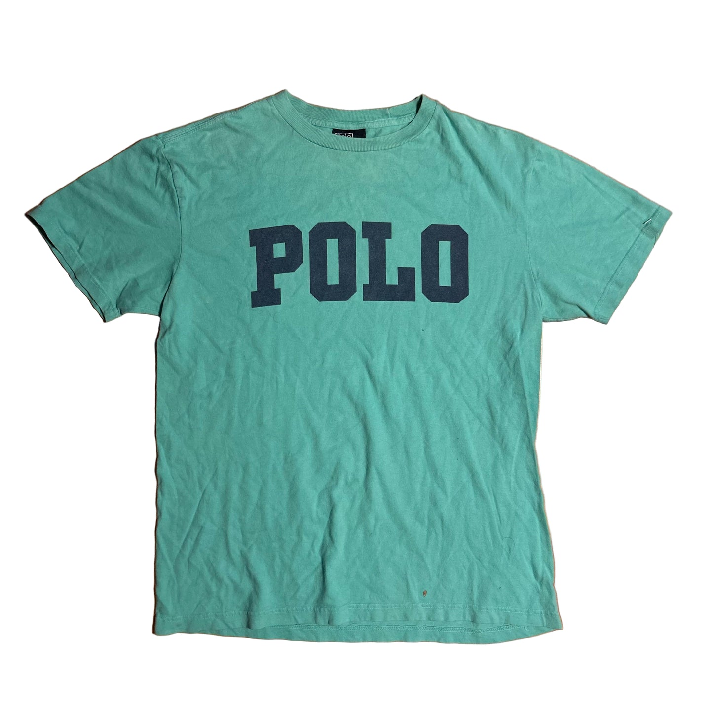 Polo Ralph Lauren Teal Green Navy Blue Tshirt - Small - 19” x 25”