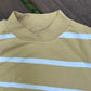 80/90’s Yellow Striped Blank Ringer Tshirt - Medium - 19” x 27”