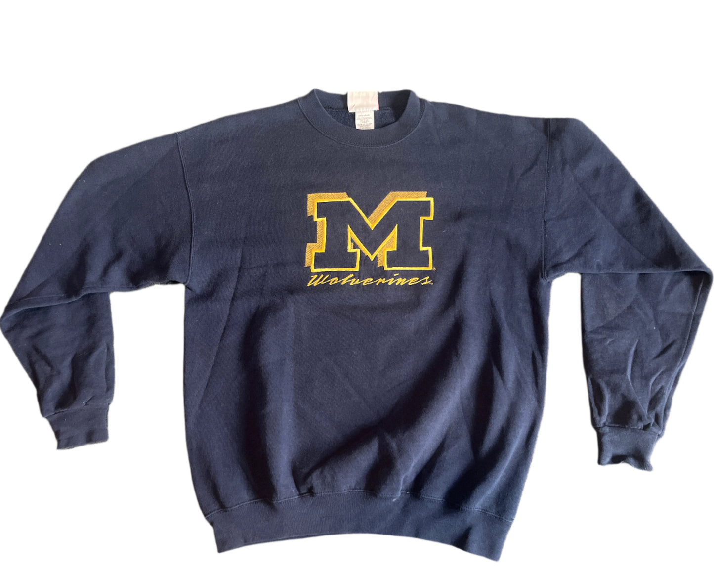 90's Simply for Sports Michigan University Wolverines Crewneck Sweatshirt - Large - 23.5" x 28"