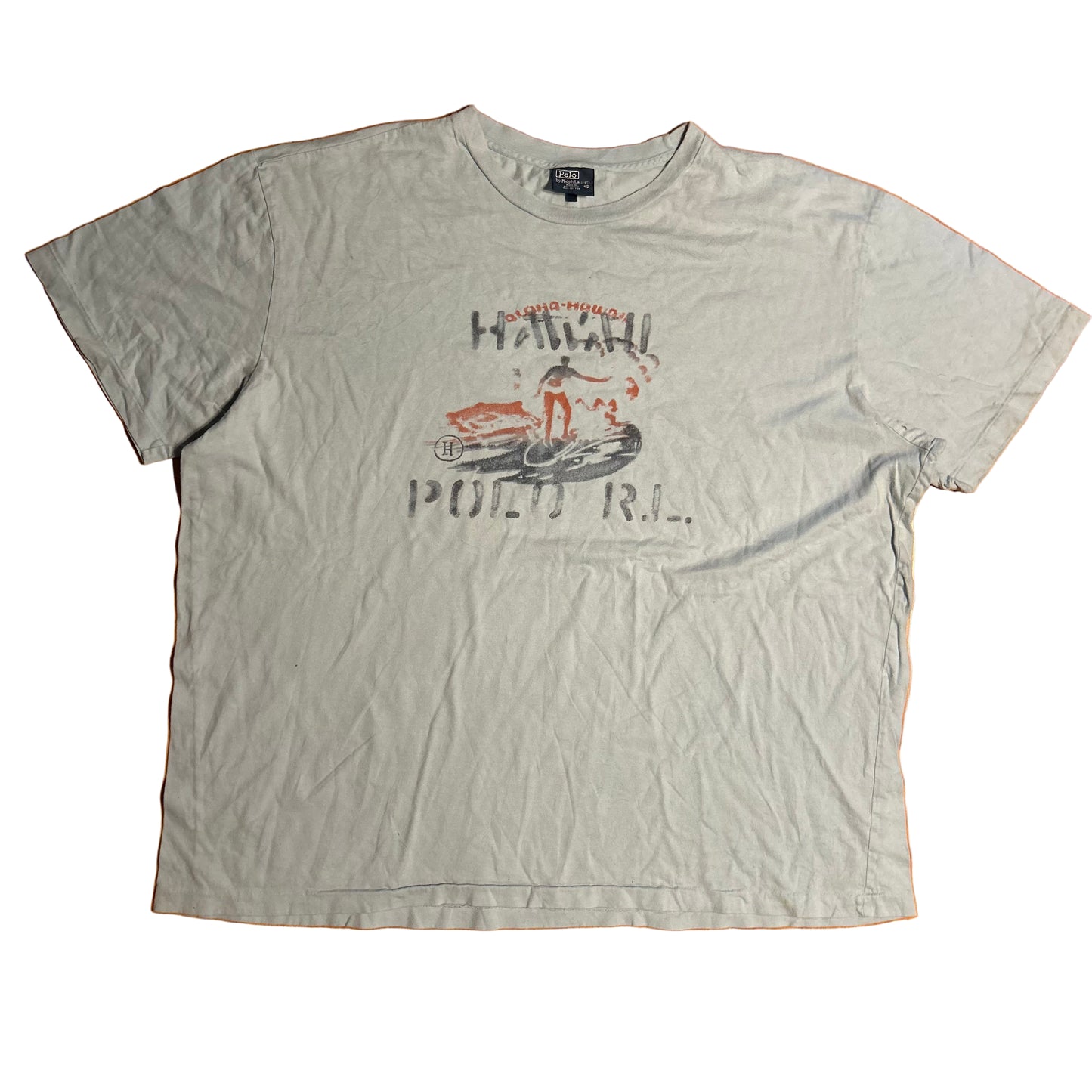 Polo Ralph Lauren Light Blue Surfing Polo RL TShirt - XLarge - 27” x 29”