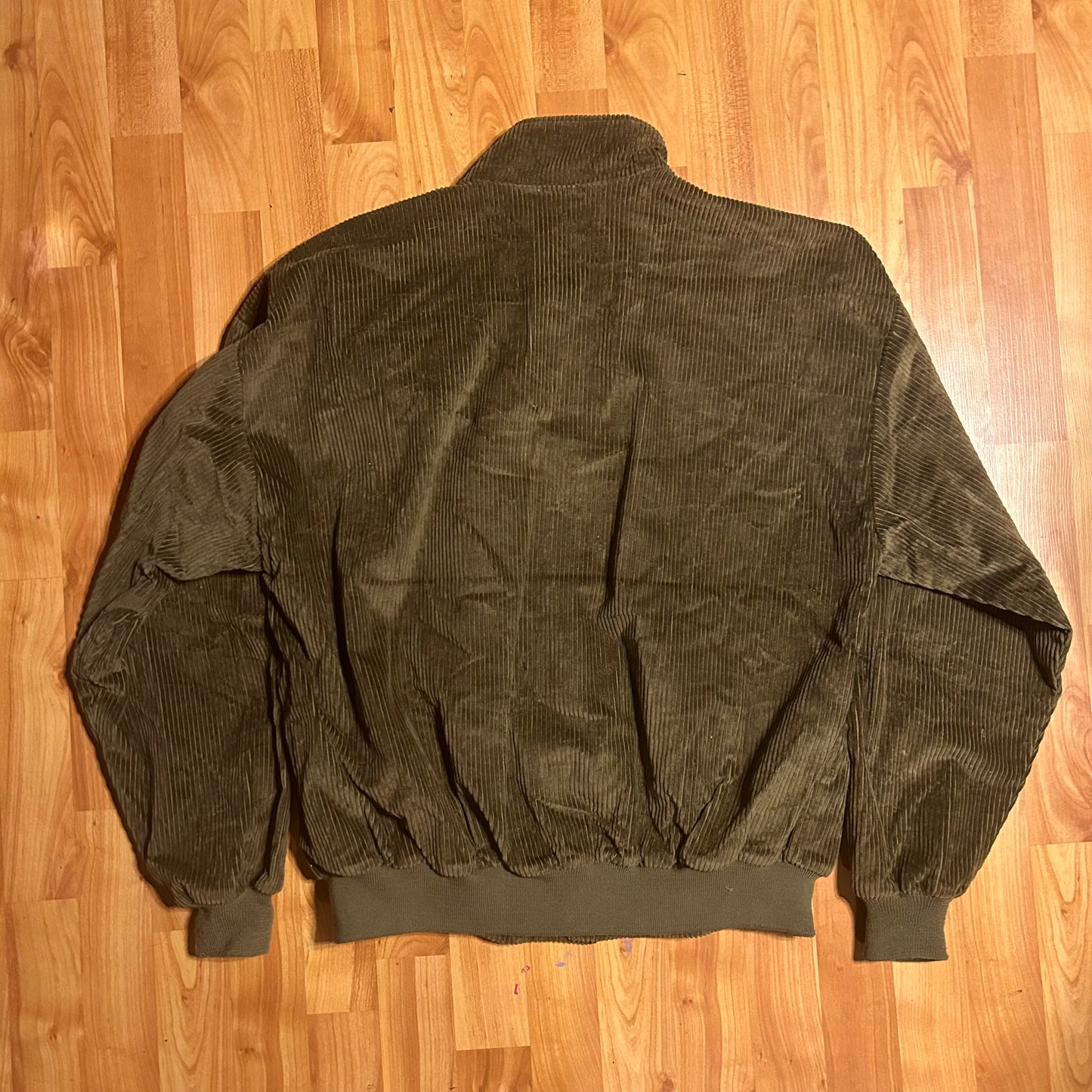 80/90's Ashworth Brown Corduroy Bomber Jacket - XLarge - 24” x 26”