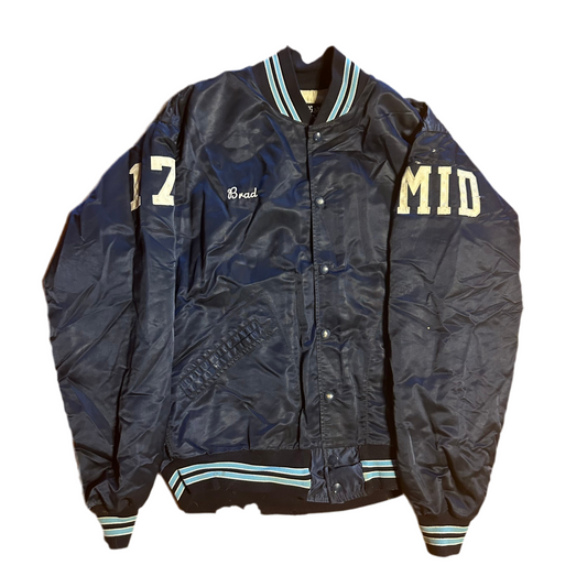 80’s Mid Bomber Letterman’s Jacket Lacrosse Coat - XLarge - 24” x 26”