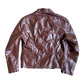 Reed Sportswear Zip Up Leather Jacket Coat - Small - 19” x 25”