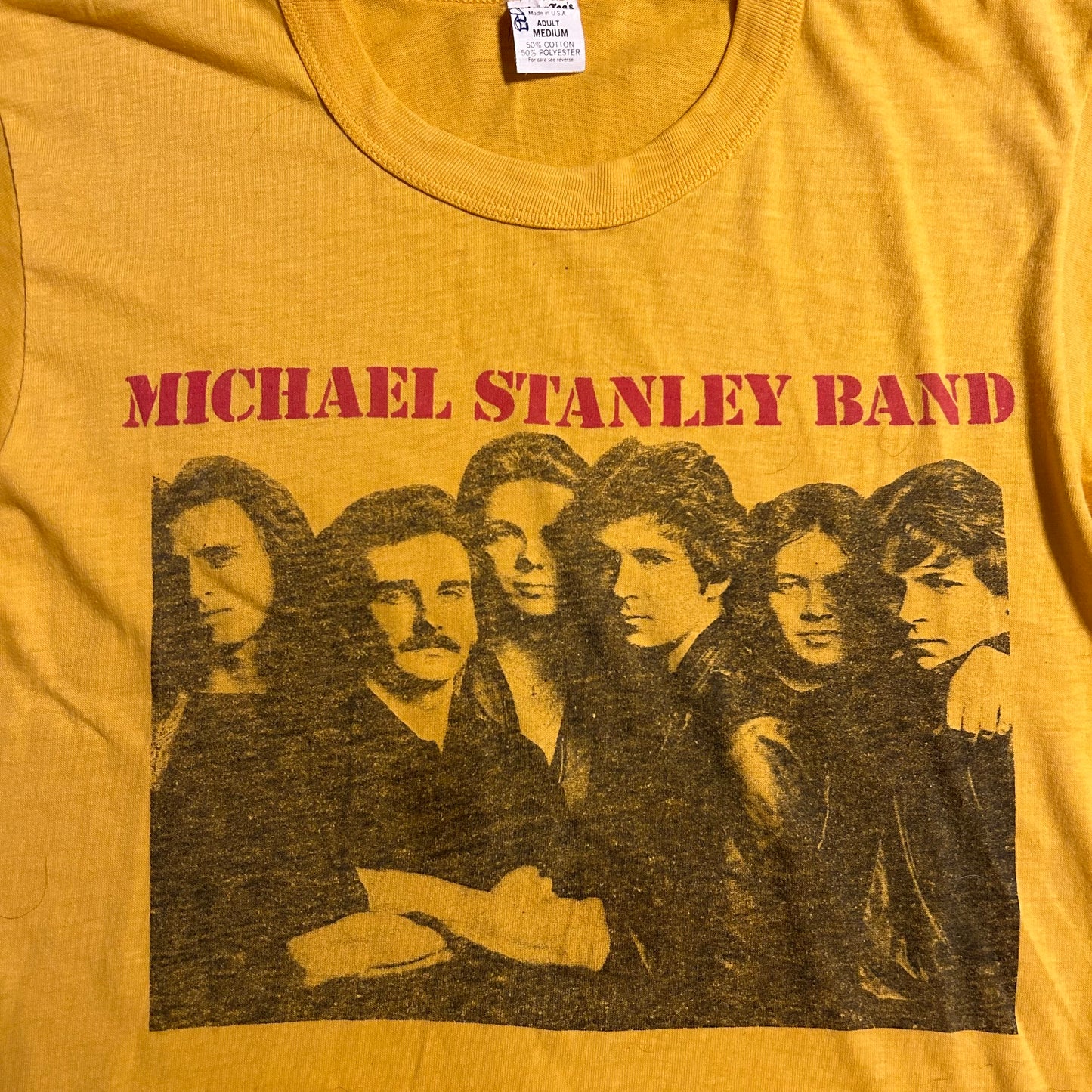 80’s Advertees Michael Stanley Band MSB North Coast Cropped Boxy Heartland Rock Tshirt - Small - 18” x 19”