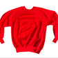 80's ICU Red Blank Crewneck Sweatshirt - Small - 18" x 21"