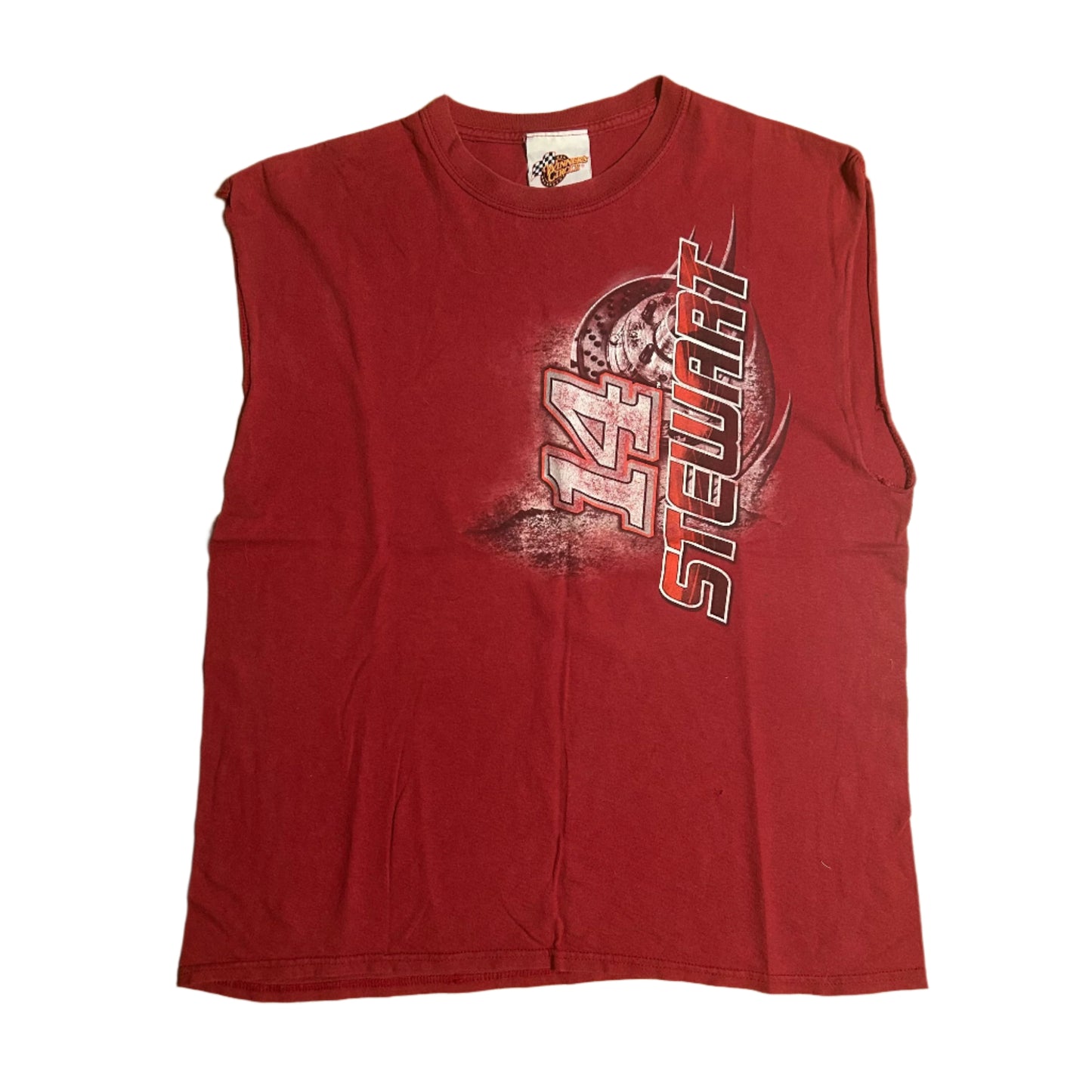 NASCAR Winner's Circle #14 Kyle Stewart Cutoff Tank Top Shirt - Medium - 21” x 26”