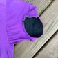 90’s Extra Touch Double Sleeved Blank Purple Black Tshirt - Small - 19” x 25.5”