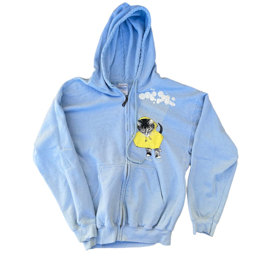 00’s Gildan Stuff on My Cat Zip Up Hooded Sweatshirt - Small - 19" x 23"