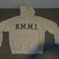 90's Jerzees Russell Athletic NMMI Zip Up Hooded Sweatshirt - Large - 22.5" x 23"