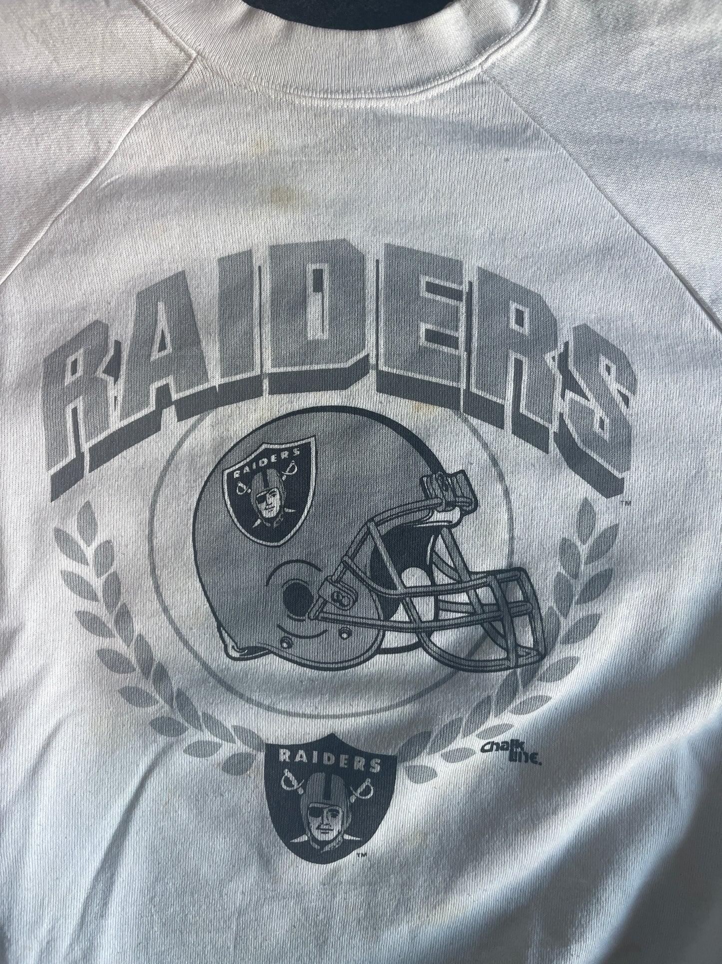 80/90's Signal MegaFleece Raiders NFL Crewneck Sweatshirt - Medium - 21.5" x 24"