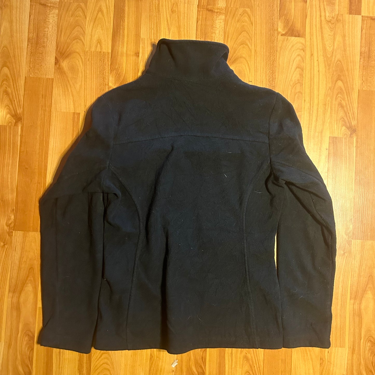 Columbia Black Fleece Zip Up Jacket - Small - 18” x 23.5”