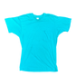 80/90’s 50/50 Turquoise Blank Pocket Tshirt - Small - 18” x 27”