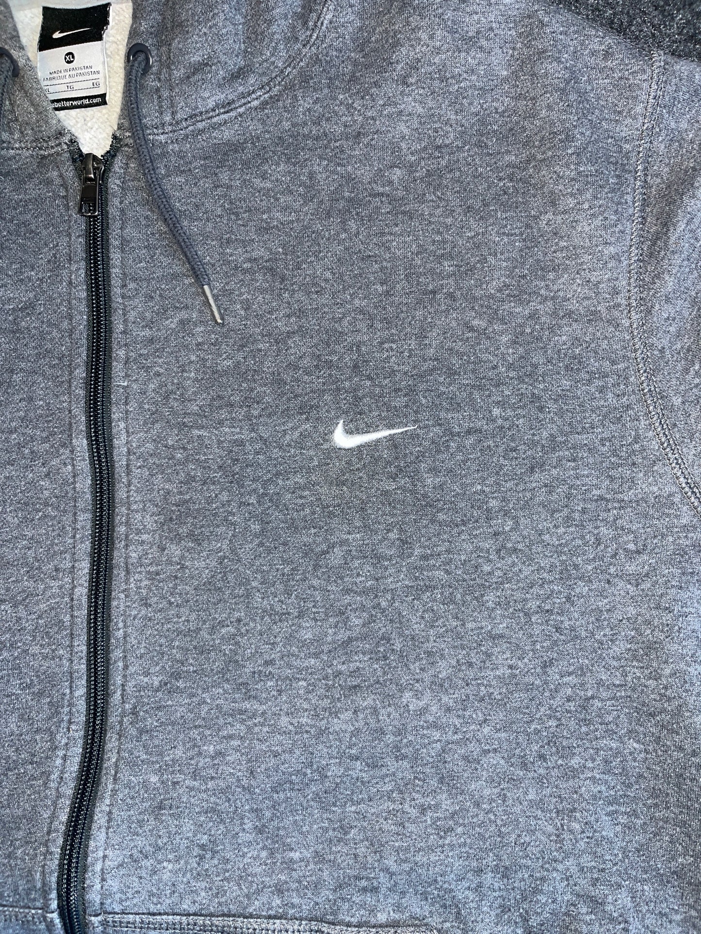 Nike Mini Swoosh Zip Up Hooded Sweatshirt - XLarge - 26" x 27.5"