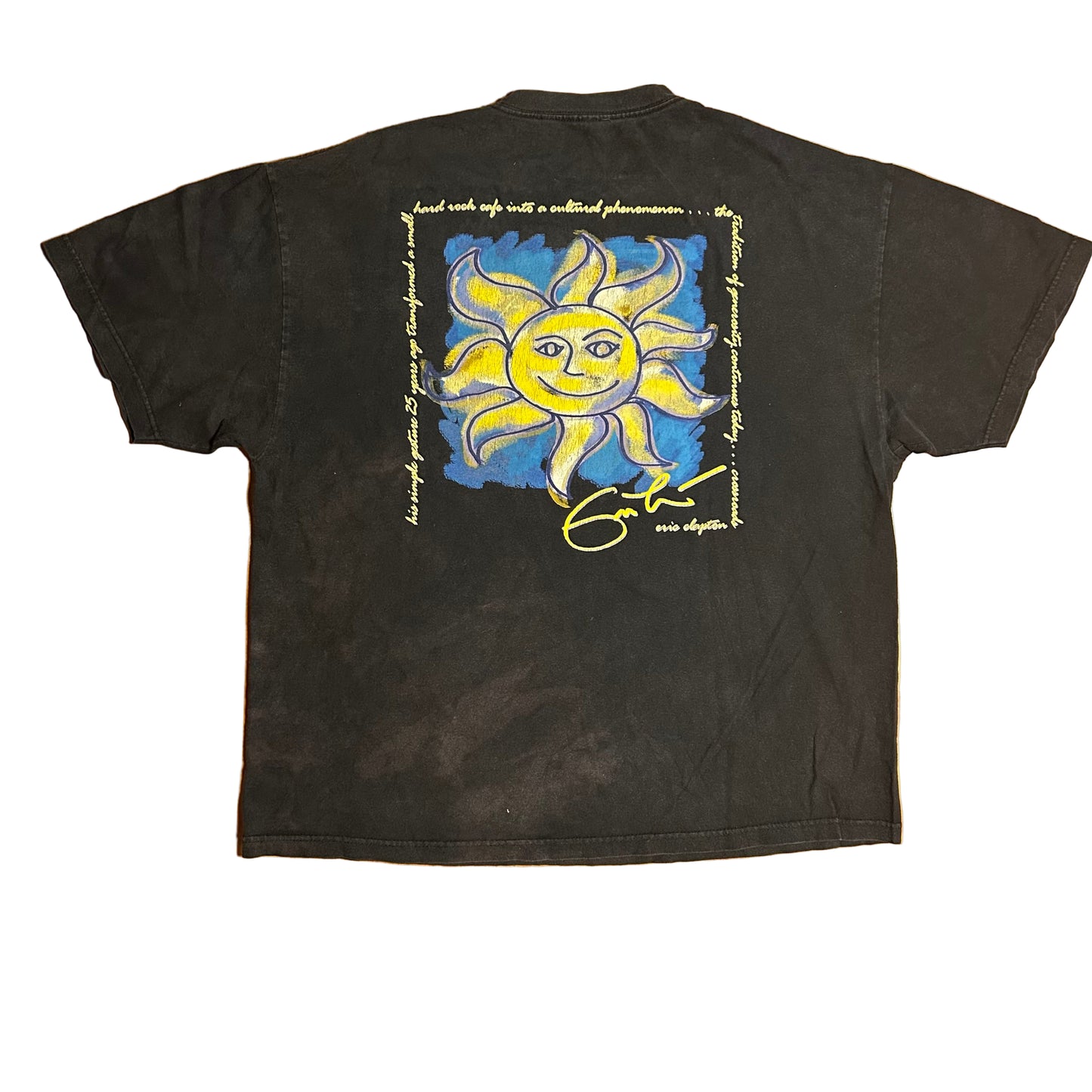 Hard Rock Cafe Cleveland Signature Series Edition XX 20 Eric Clayton Black Tshirt - XLarge - 24” x 29”