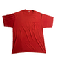 80/90’s Red Blank Pocket Tshirt - Medium - 21” x 29”