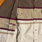 Express Rider Pearl Snap Brown Grey White Western Multicolor Blocked Button Up Down Shirt - XLarge - 24” x 30”