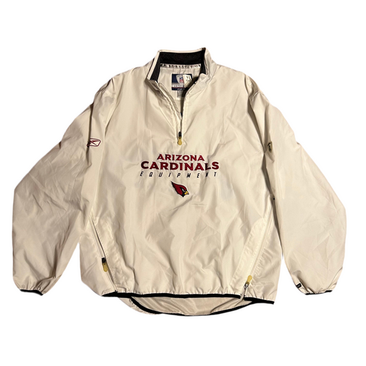 NFL Arizona Cardinals Quarter Zip Up Windbreaker Jacket - Large - 23.5” x 27.5”