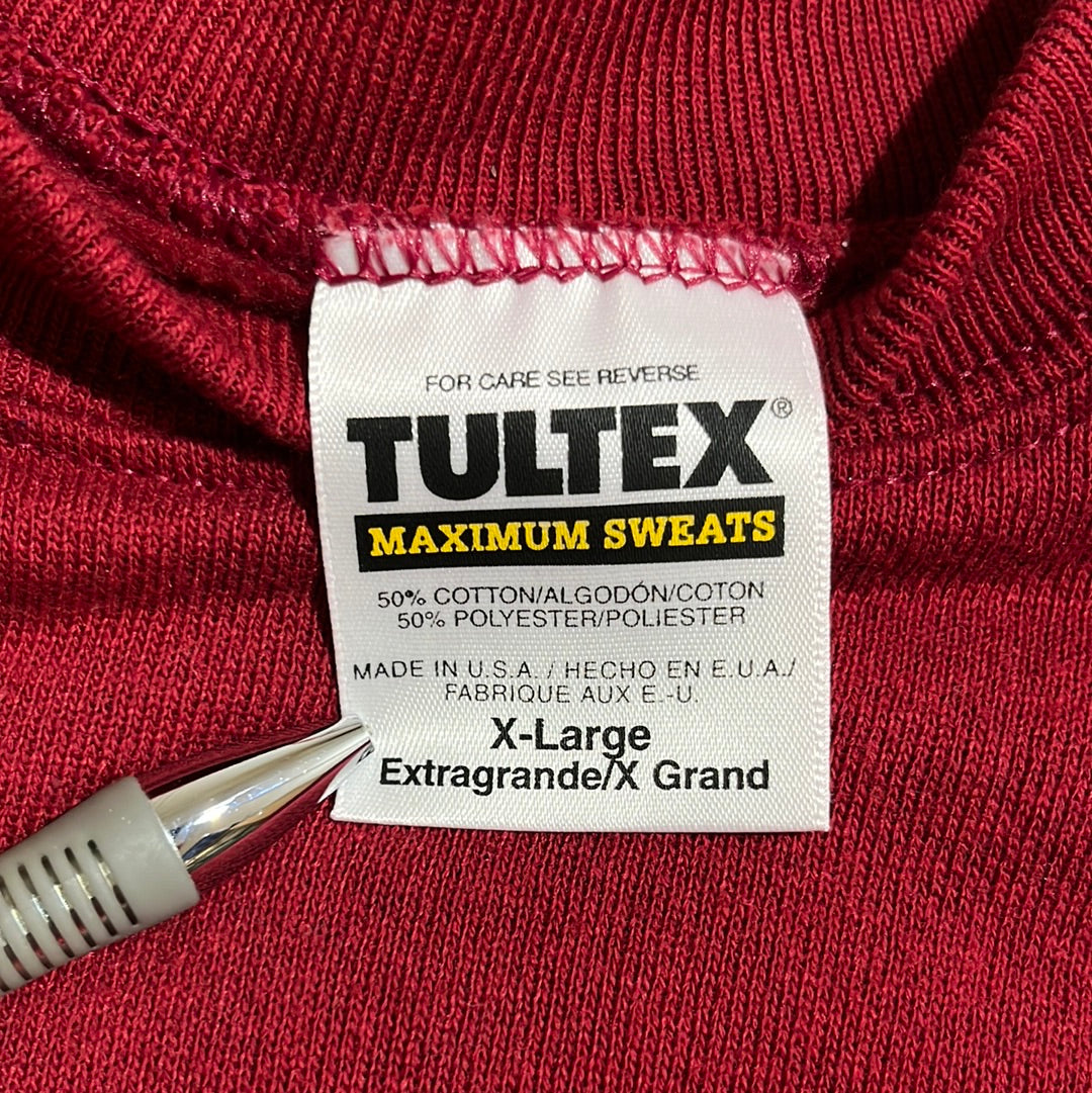 90’s Tultex Blank Red Crewneck Sweatshirt - XLarge - 24” x 25.5”